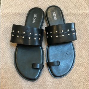 Michael Kors Black Studded Sandals
